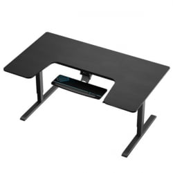 Стол для компьютера (для геймеров) U-образной формы с электрической регулировкой по высоте и трансформируемыми полками Eureka U-71