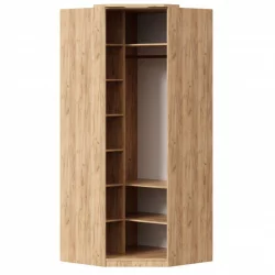 Шкаф угловой с декоративными накладками Фиджи ЛД 659.248.000 Дуб Золотой Белый