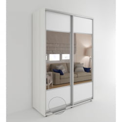 Шкаф-купе без зеркал Акцент-Дуэт КВ 1000х600 Выбеленное дерево