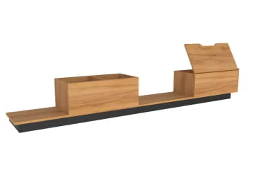 Тумба приставная Урбан ЛД 528.110.000 Дуб золотой/Чёрный