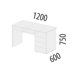 Стол письменный (лев/прав) Николь 901.24