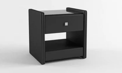 Тумба прикроватная с 1-м ящиком Черная_68406