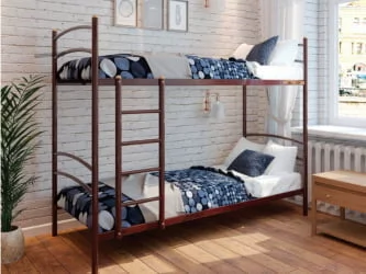 Кровать Хостел Duo 80х190 Коричневый