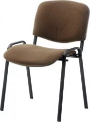 Стул для посетителей ИЗО черная рама-В-28 Коричневый