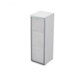 Пенал средний со стеклом левый GLOSS LINE 9НЛ.017.6 Белый Премиум