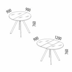 Круглый стол из стекла Орфей 51 (02) Мрамор бежевый