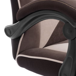 Кресло Arena metalBL велюр, коричневый/бежевый, 6/7