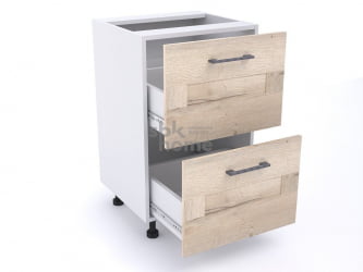 Стол с ящиками СЯ-50 (2), Дублин (500*470*820) Дуб галифакс белый, 21620 