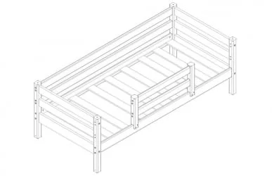 Кровать Соня Вариант 4 с защитой по центру