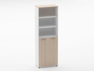 Шкаф 5 широкий верх открытый, низ закрытый Deka 10.23.131 Туя/Белый