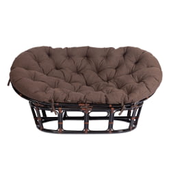 Диван MAMASAN/МАМАСАН 23/02 W /с подушкой/ подушка 182х119 см, 169х102х80 см, Antique brown (античный черно-коричневый), ткань, коричневый, 3М7