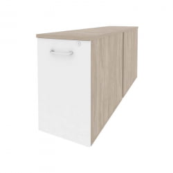 Тумба двойная низкая выдвижная приставная / опорная ОНИКС О.ВТПО-2.8 Дуб Аттик/Белый / ONIX O.VTPO-2.8