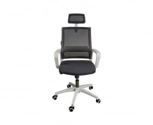 Кресло офисное Бит белый пластик Черный