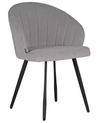 Стул обеденный DOBRIN NAOMI (ЭМАЛЬ ЧЕРНЫЙ МУАР велюр Catania Smoke)