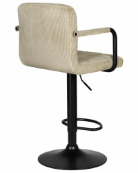 Стул барный DOBRIN KRUGER ARM BLACK (бежевый вельвет (LAR-E2041-04))
