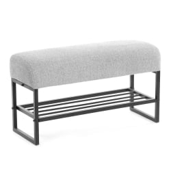 Банкетка Charli Lux/Чарли Люкс БО велюр/букле, VT shape silver