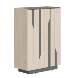 Шкаф средний Line СФ-574202 Дуб светлый Черный графит