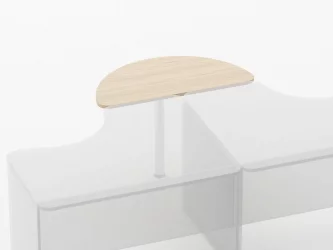 Приставка-полукруг для двух угловых столов Glassy 2.20 Туя