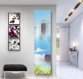 Поворотный зеркальный шкаф Драйв Шелф Арт (правый) Беленый дуб