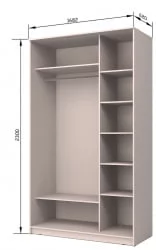 Шкаф-купе с фотопечатью Хит-23-17-77 Лондон Ясень шимо темный