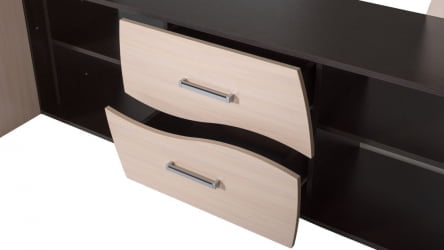 Современная стенка в гостиную Капри Венге Дуб