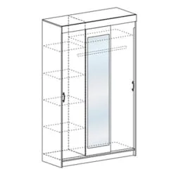 Шкаф-купе Басса ШКК 551 Ясень шимо/дуб сонома