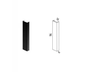 Столешница ЗЦП1 торцевая черная