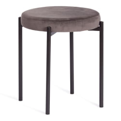 Табуретка REVO (mod. 7034) ткань/металл, 44 х 44 х 47 см, темно-серый barkhat 14/черный