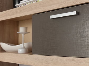 Современная стенка в гостиную Макси дуб сонома скала