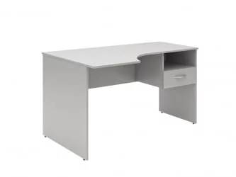 Угловой стол с тумбой SET140-1 L c подвесной тумбой Белый
