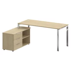 Письменный стол с полками и ящиками METAL SYSTEM DIRECT БГ.СРТ-4.7 Л Акация Лорка