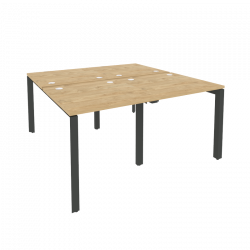 Рабочая станция на П-образном м/к ОНИКС О.МП-Д.РС-4.0.8 Тиквуд Светлый/Антрацит / ONIX O.MP-D.RS-4.0.8