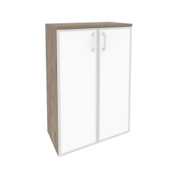 Шкаф средний широкий ОНИКС О.СТ-2.4Р вхите Тиквуд Темный / ONIX O.ST-2.4R white