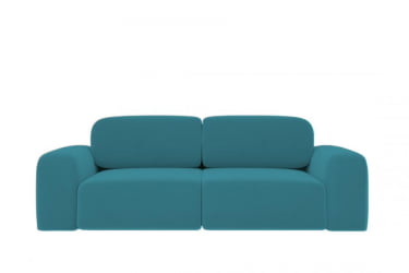 Диван Сунне (Berhouse) Цвет фасада: Азур велюр; Тип: Прямой; Материал фасада: Металл/Велюр