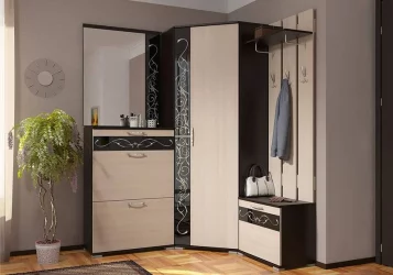 Шкаф угловой Юнона-2 ШУ-02 Венге - Дуб молочный