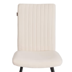 Стул обеденный Monte Carlo TREND, велюр, молочный/черный, 4, 49х51х93 см