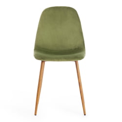 Стул BREEZE (mod. 4724) вельвет/металл, 44 х 53 х 87 см, Green (зеленый) HLR54 / натуральный