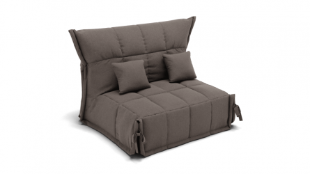 Диван Джаз 1200 (ЗР) Цвет фасада: Серо коричневый; Тип: Прямой; Материал фасада: Металл/Велюр