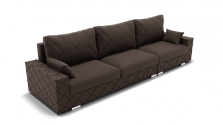 Диван Мартин-2 угол левый/правый (ЗР) Цвет фасада: Коричневый; Тип: Левый/правый; Материал фасада: Металл/Велюр