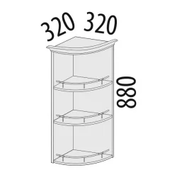 Шкаф торцевой лев/прав Милана 23.18 Сосна Астрид/Ваниль