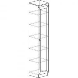 Шкаф в гостиную (Инна) 601 Денвер темный