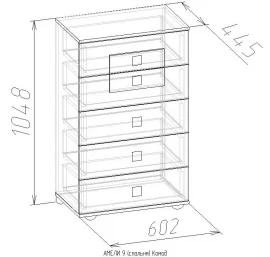 Комод АМЕЛИ 9 Венге (спальня)