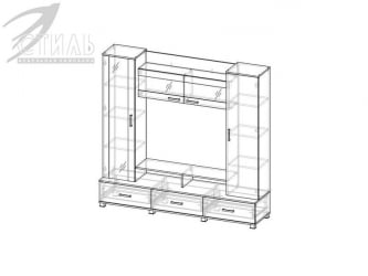 Современная стенка в гостиную Соло 8 Венге/Дуб молочный