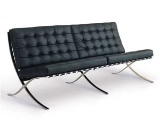 Диван трехместный Everprof Barcelona - 3 экокожа Черный