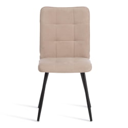 Стул обеденный Bari флок , 46х55х89, бежевый/черный, 7