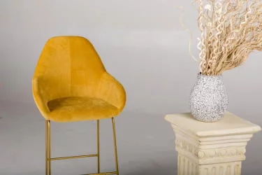 Стул полубарный Кент Грей/Линк Золото / Kent