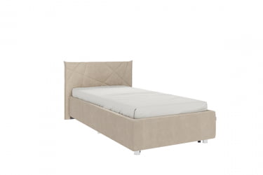 Кровать с мягким изголовьем Бест КМ0.9-15 КМ0.9-15 капучино (велюр)