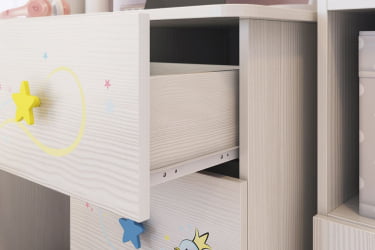 Письменный стол с полками и ящиками Чудо MDW-05 Белый рамух