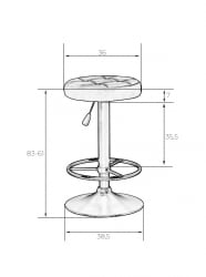 Табурет барный DOBRIN BRUNO GOLD (бежевый велюр (MJ9-10))