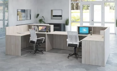 Стойка ресепшн Salute SAL06 Светлый дуб